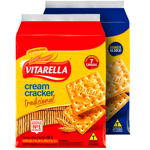 Biscoitos Vitarella Água e Sal ou Cream Cracker 350g - Supermercado Jordanésia