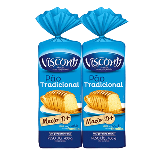 Pão de Forma Visconti Trad. 400g - Supermercado Jordanésia